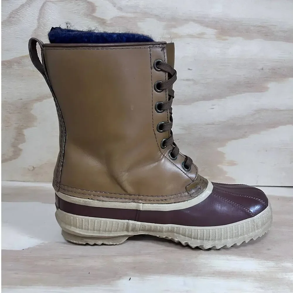 Sorel - Rubber Waterproof - Winter Boots - Brown/Red- Women's - 7